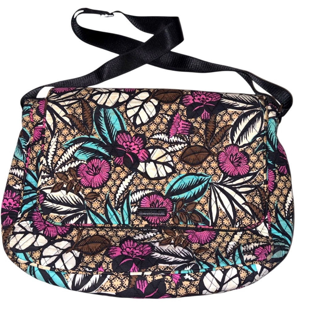 Vera Bradley Floral Shoulder Bag - Pink, Brown, Teal